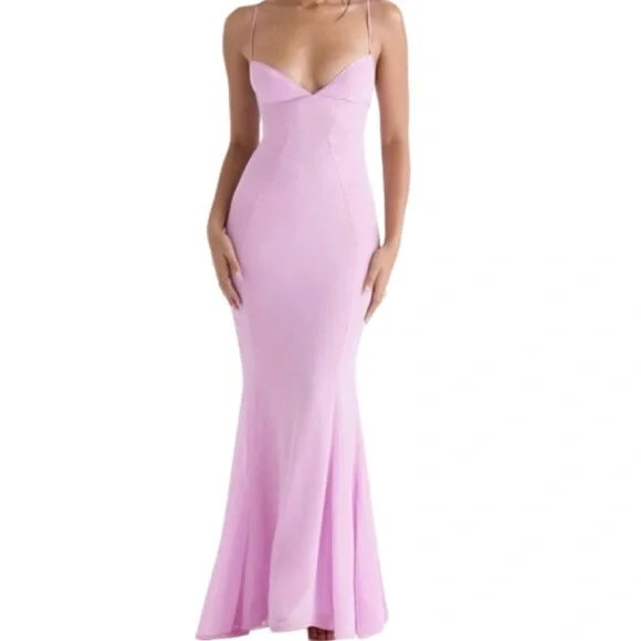 chinese dress ladies House of CB Seren Maxi (Pink)| Rent with Iz